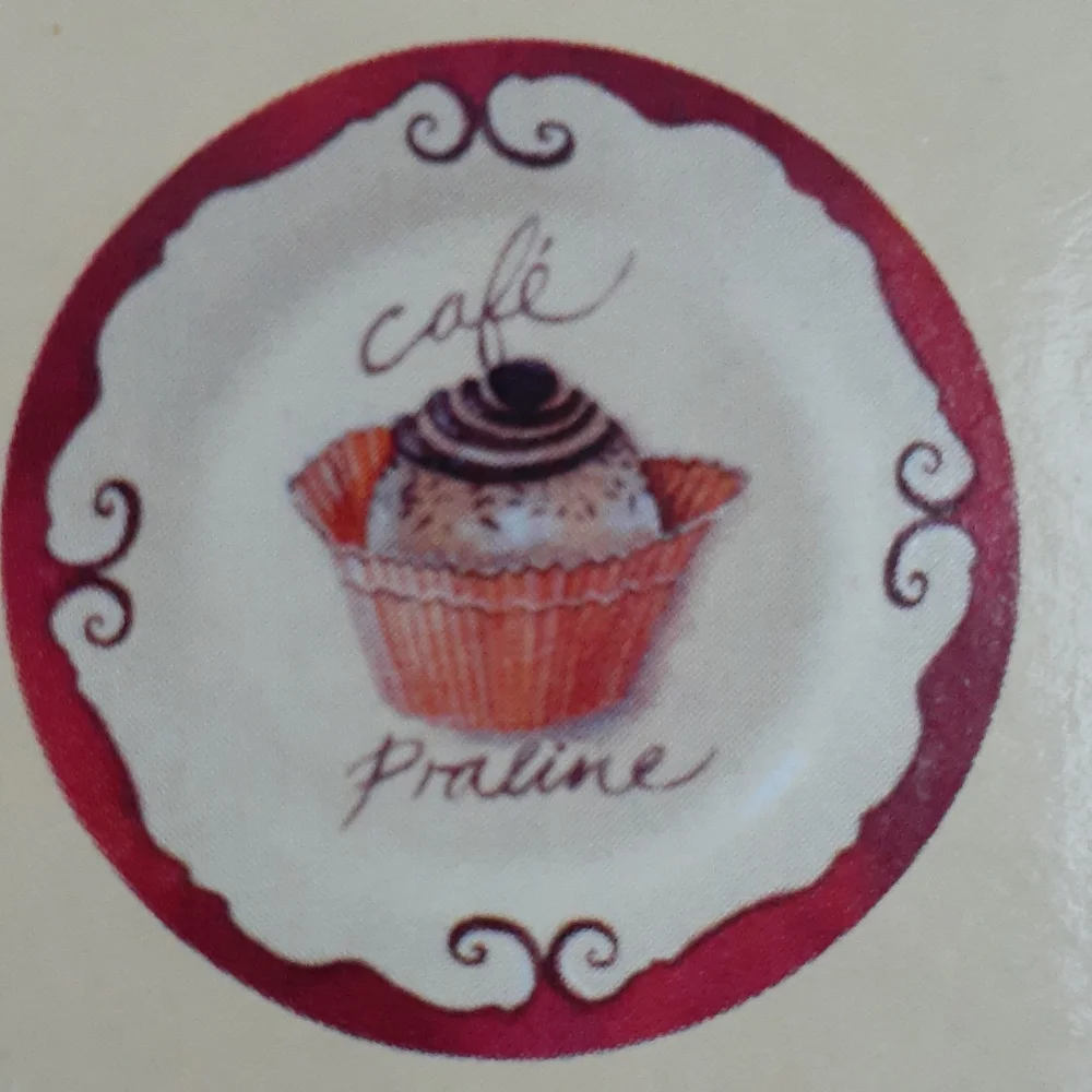 Gourmet Basics by Mikasa chocolat 4 PC ROUND Dessert Plate Set RARE Find New!